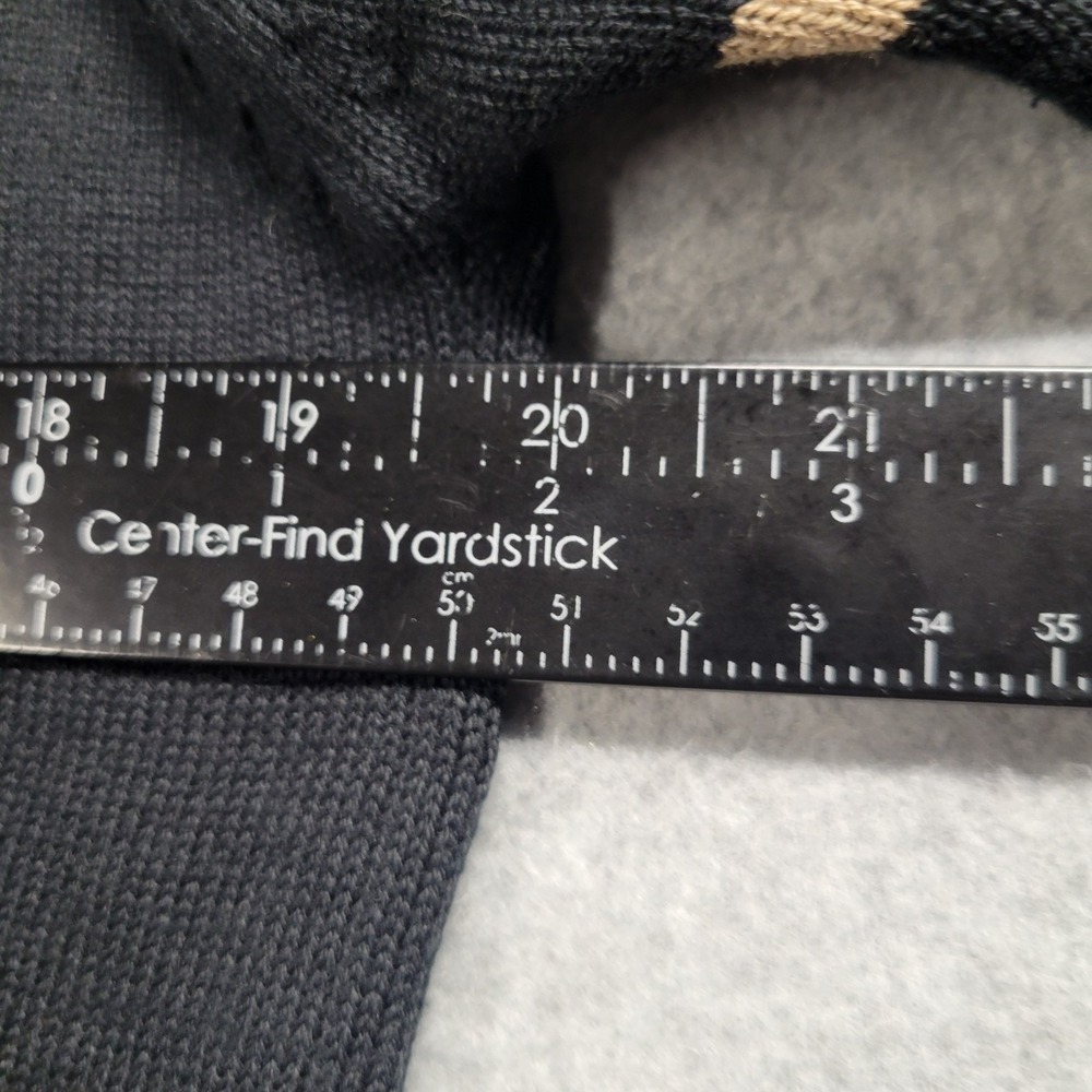 Christian Dior Size Medium Sweater Striped Black Tan Long Sleeved Cotton Blend - Picture 5 of 11